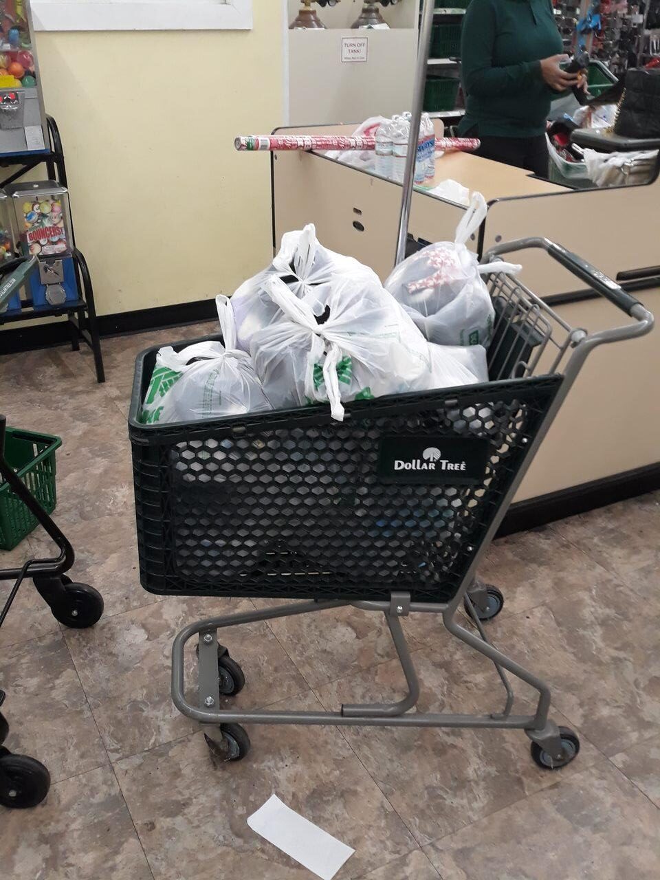 plates, silverware, cups and napkins from the Dollar Store